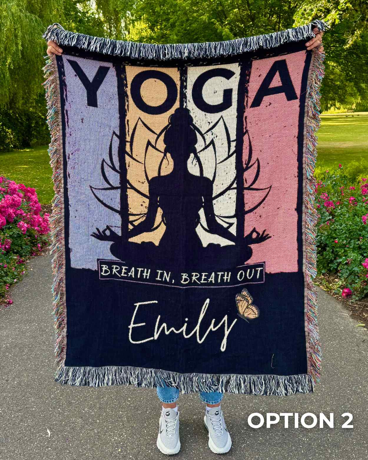 Personalized "Yoga Flow" Woven Blanket