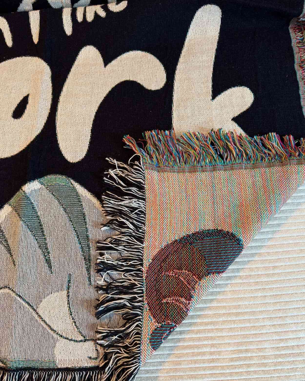 Personalized "Lazy Cat" Woven Blanket