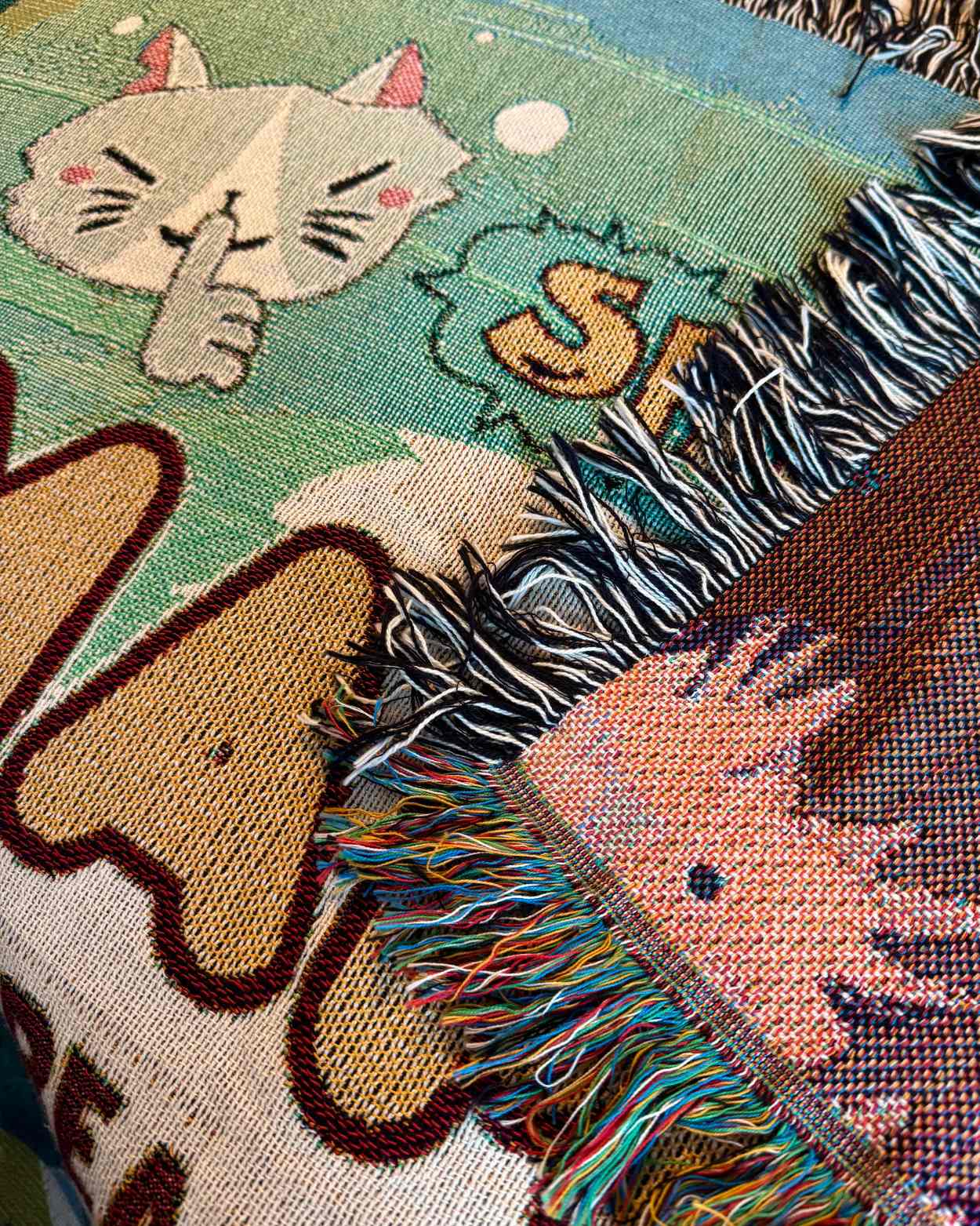 Personalisierte Gewebte Decke mit „Pssst… Ich lese gerade“