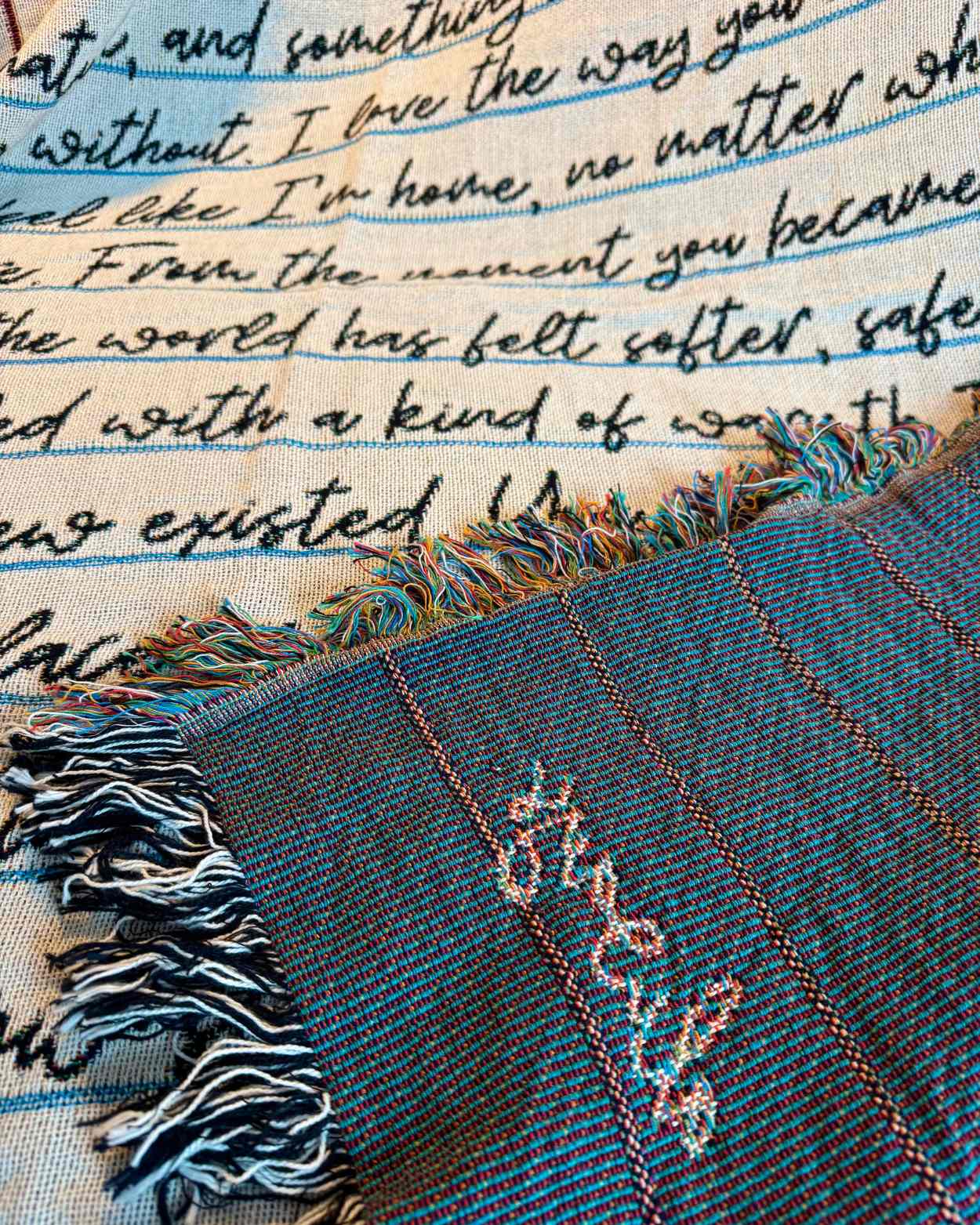 Personalized "Handwriting Memory" Woven Blanket