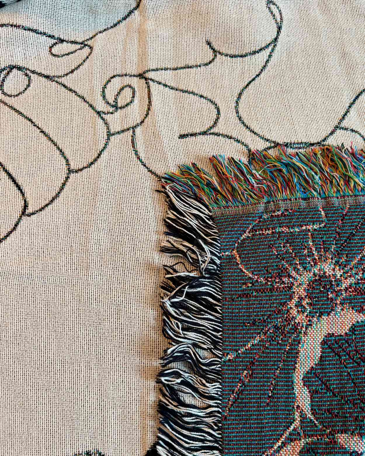 Personalisierte Gewebte Decke mit „Die Hand der Mutter“