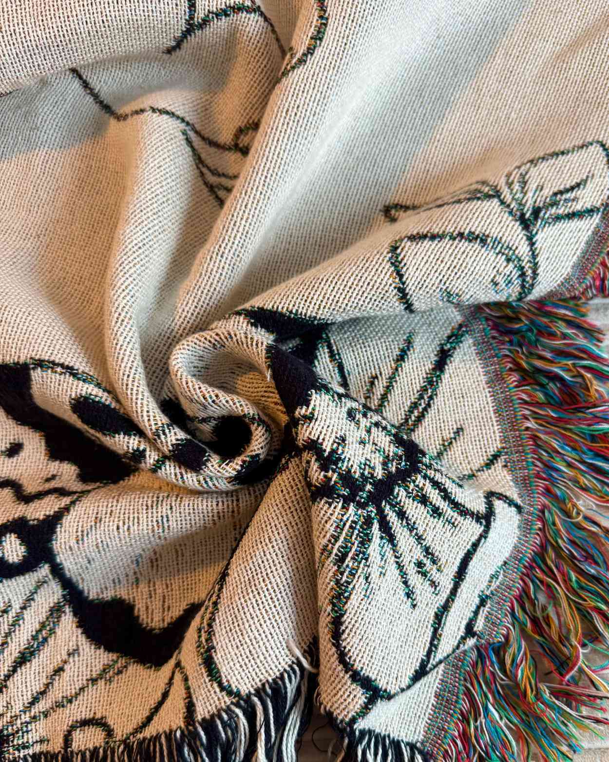 Personalisierte Gewebte Decke mit „Die Hand der Mutter“