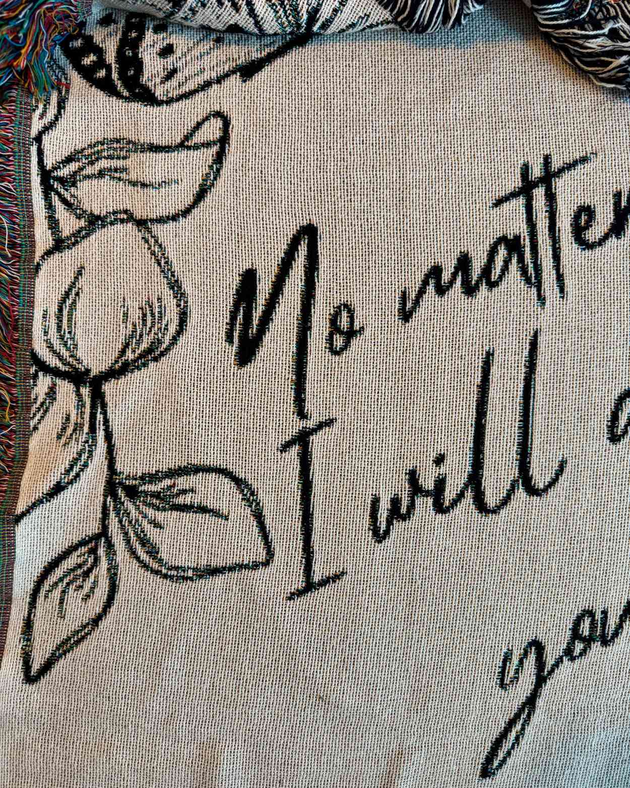 Personalisierte Gewebte Decke mit „Die Hand der Mutter“