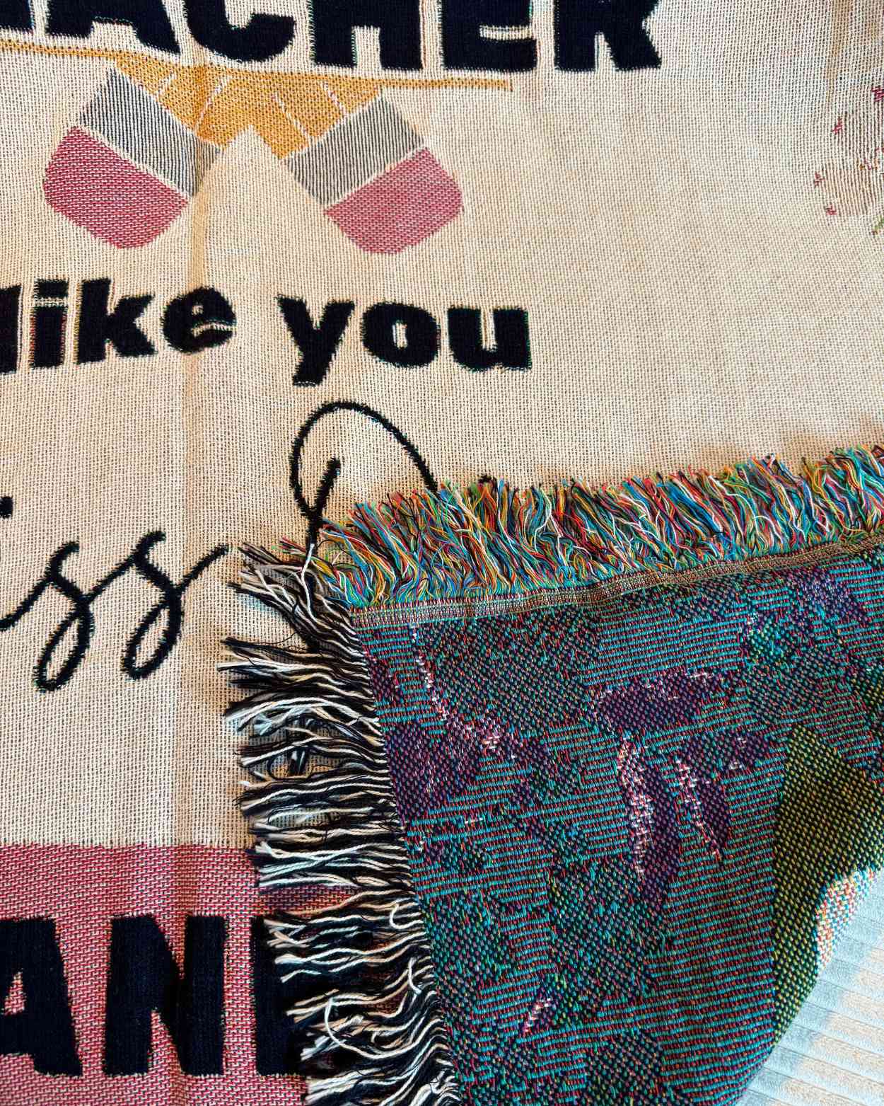Personalized "Thank You Teacher" Woven Blanket