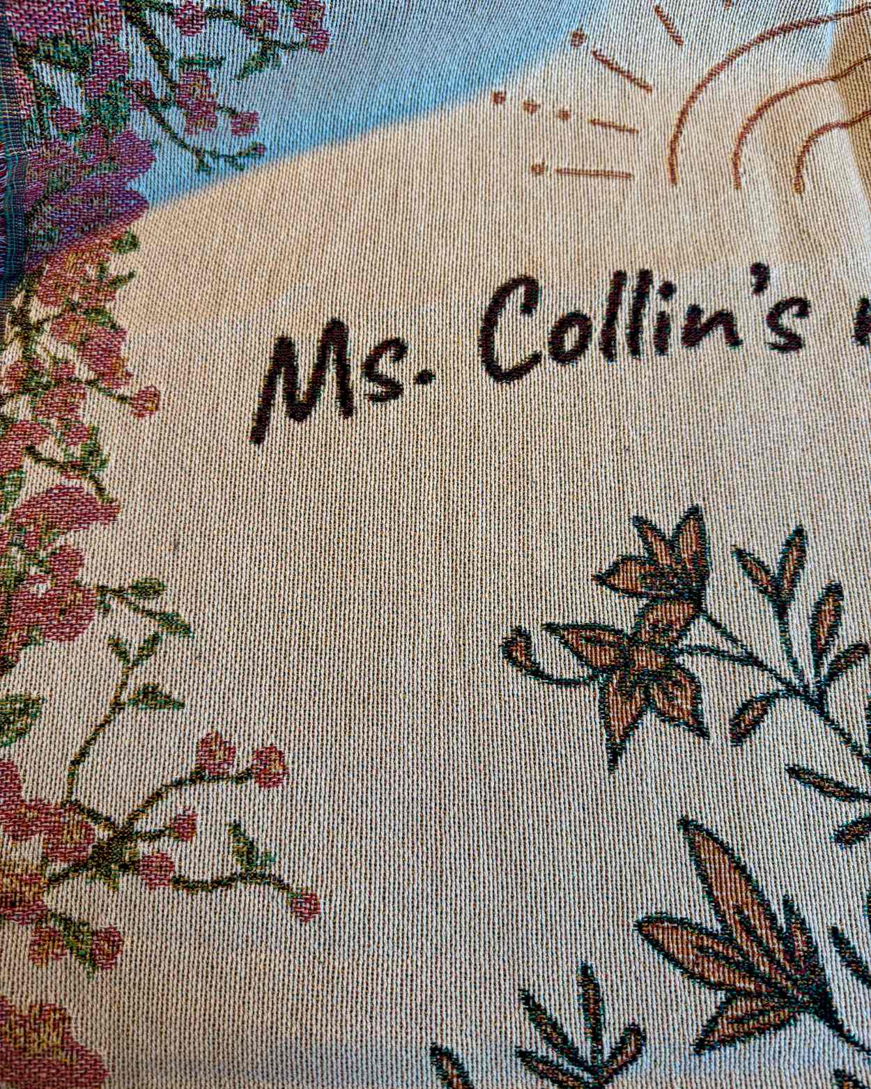 Personalized "Cozy Reading" Woven Blanket