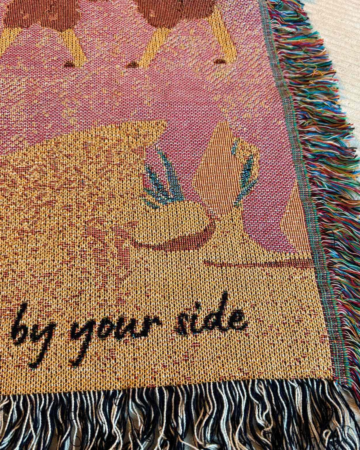 Personalisierte Gewebte Decke mit „Mitternachts-Lamas“