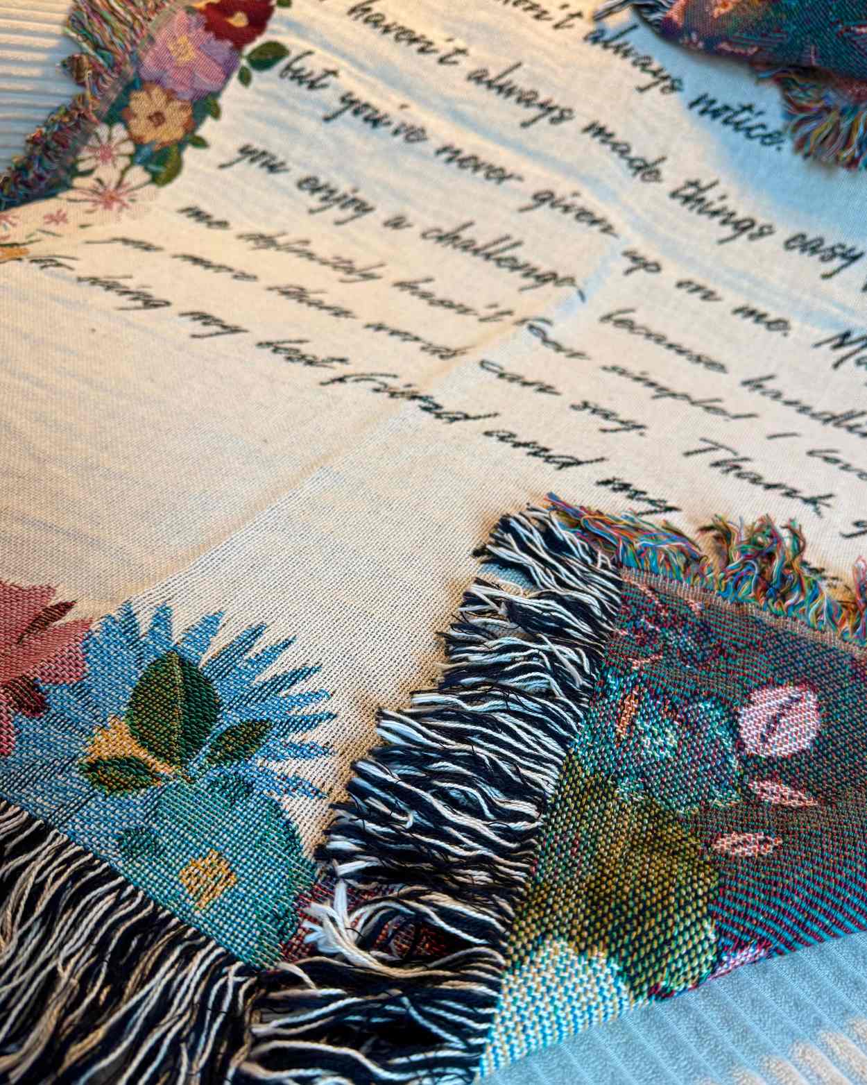 Personalized "Garden Of Words" Woven Blanket
