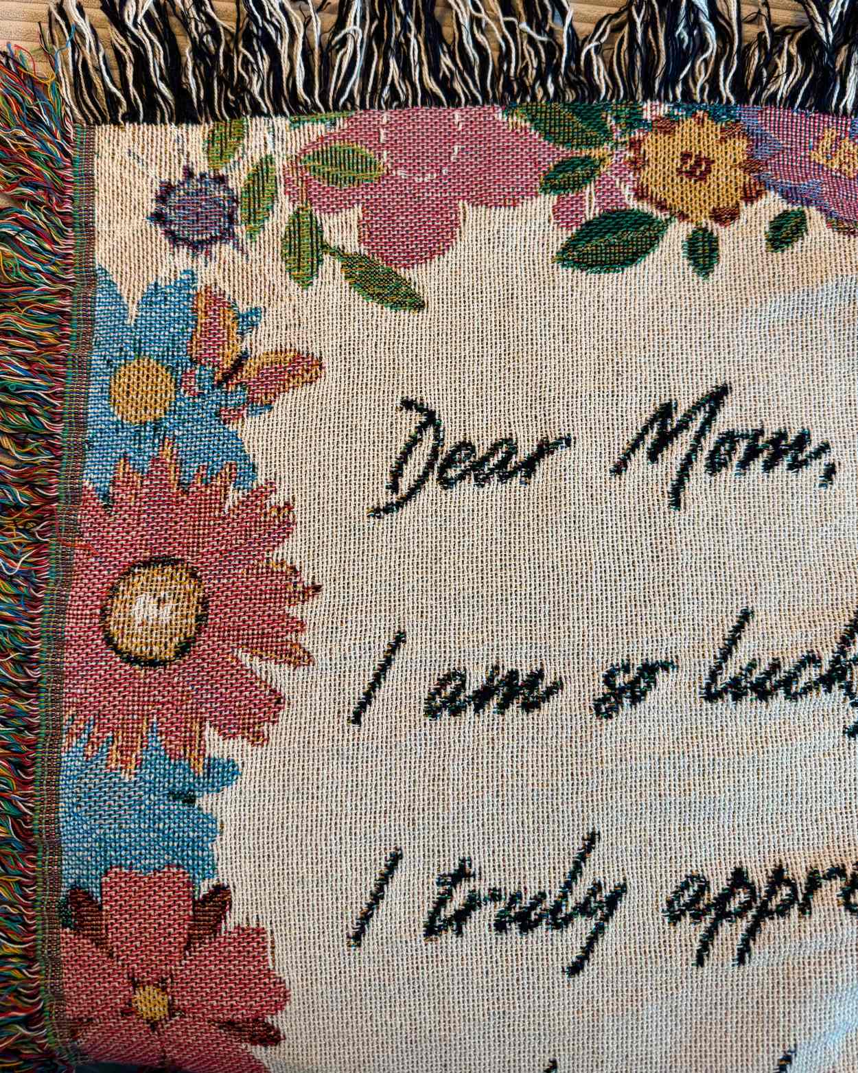 Personalized "Garden Of Words" Woven Blanket