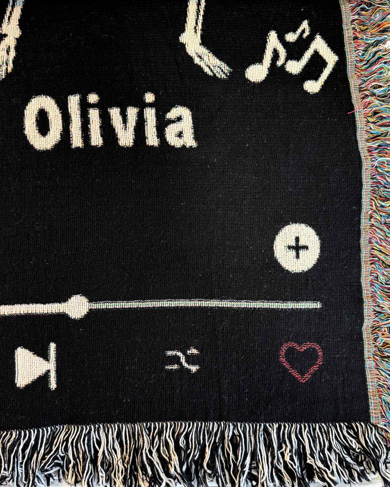 Personalized "Party Never Ends" Woven Blanket